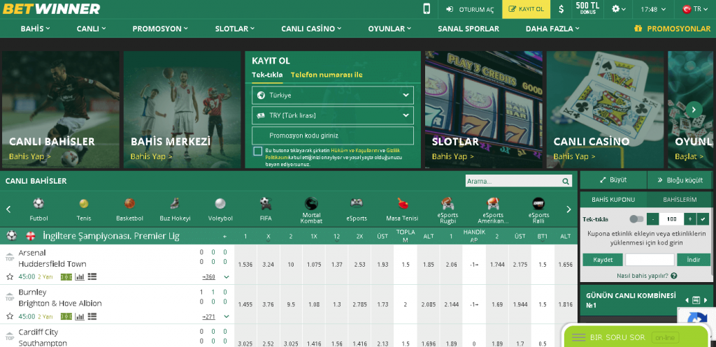 Betwinner'ın artıları ve eksileri